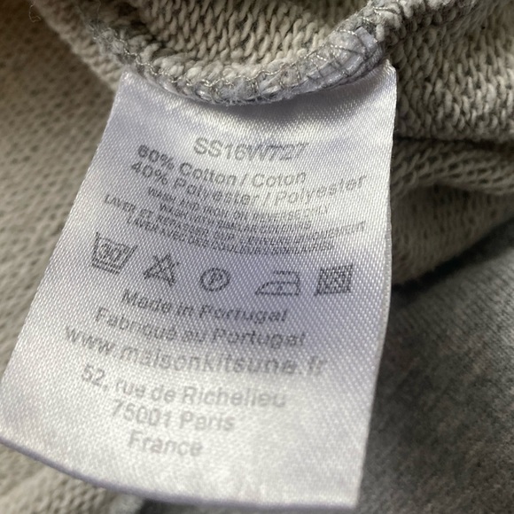 Maison Kitsuné Parisienne Sweatshirt Grey - Picture 5 of 5